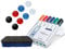 Staedtler Lumocolor 351 B WP6 Whiteboard-Marker, Keilspitze, 2-5mm , 6 Stifte, / Kombi-Set 8 Magnete (Marker, Löscher blau und 8 Magnete Sort.)
