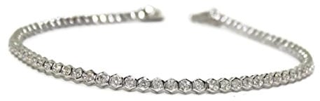Never Say Never Beeindruckendes Armband mit 1,03 Karat Diamanten in Weißgold 18 Karat 20 cm mit Sicherheitsverschluss für die Dame.