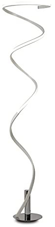 Mantra Iluminación. Modelo HELIX. Lámpara de pie con luz regulable fabricado en aluminio, acero y acrílico acabado en color blanco y cromo