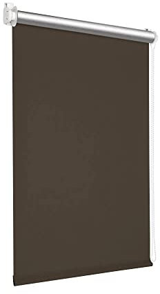 Victoria M. Tenebra Thermorollo Klemmfix Rollo, Verdunkelungsrollo, Hitzeschutz, Sichtschutz, Ohne Bohren, inkl. Montagematerial, 80 x 160 cm, Dunkelbraun