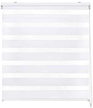 EASYDECO - Rollo für Tag und Nacht - Weiß (105 x 175 cm) | Stoffgröße 101,8 x 175 cm