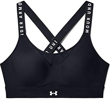 Under Armour Damen UA Infinity High Sport BH, Black / Black / White, S