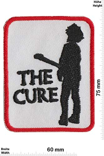 LipaLipaNa The Cure Red Black White Pop Rock Wave Go Aufnäher Besticktes Patch zum Aufbügeln Applique