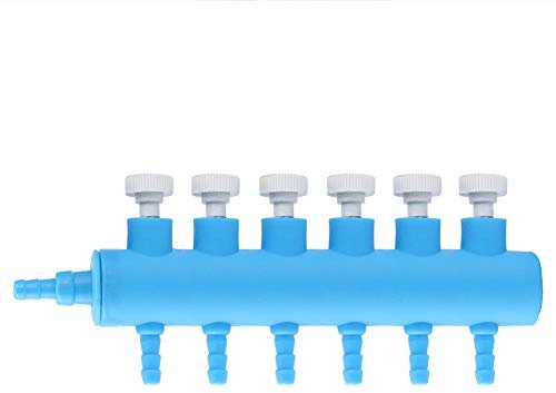 Aquarium Air Splitter Fish Tank Air Control Valve Plastic Aquarium Oxygen Distributor Fish Tank Air Pump Accessories(6 Way 1PCS)