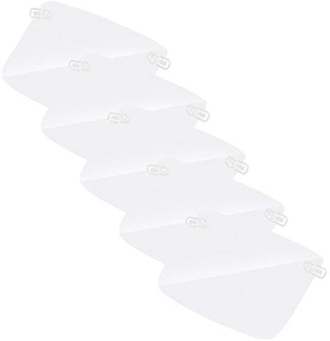 GPURE 5 Pcs Full Transparent Face Visor Clip On Glasses Reusable Dustproof Windproof Anti Fog Safety Face Screen For Eyeglasses Weareres Adult Women Men Teachers Conference Teaching
