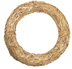 DekoPrinz® Strohkränze, 1 Stück | ø 40 cm Durchmesser | 6 cm Stärke | Strohrömer, Türkranz, Deko-Kranz, Kranz-Rohling, Strohring