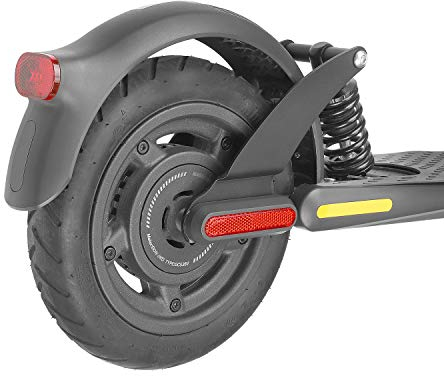 Flycoo2 Hinterradaufhängung für Segway Ninebot ES1 E22 E25 Elektroroller Stoßdämpfer Zubehör mit Reflektorstreifen und Seitenleuchten (für ES1)