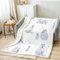 Homemissing Kinder Eisbär Wohndecke Jungen Mädchen Arktis Tier Bär Decke 75x100cm für Jugendliche Zimmer Niedlich Tierwelt Dekor Kuscheldecke Winter Weiß Flanell Fleecedecke