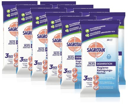 Sagrotan Hygiene-Reinigungstücher 10x60 Stück