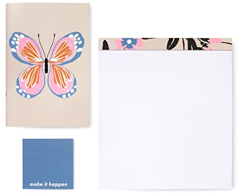 Kate Spade New York Take Note Gift Set with Notebooks & Writing Pads, Includes Small List Notepad, Mini Notebook, and Large Paper Pad, Floral Garden