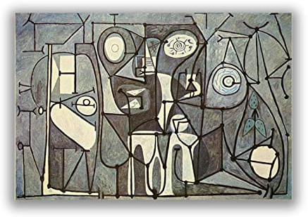 Pablo Picasso Kunstdrucke-Die Küche-Picasso Poster Und Drucke-Bild Auf Leinwand Wandkunst Wohnzimmer Dekoration 80x120cm Gerahmt