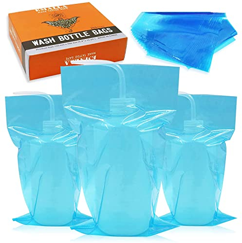 LEAYOKA Tattoo Wash Bottle Bags - Pack of 250 Disposable Tattoo Laundry Bottles Bag Covers Sleeve Squeeze Bottle Tattoo Bottles Cover Tattoo Accessories