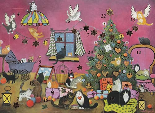 Wunderschöner nostalgischer Katzen Adventskalender A4 Tiere Kätzchen