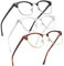 Perfectmiaoxuan 2 Pack Blue Light Blocking Glasses, Anti Gaming Retro Fashion Frame Non-Prescription Lens, Fatigue Headache Computer Screen 62, 【a1】black+white+flower