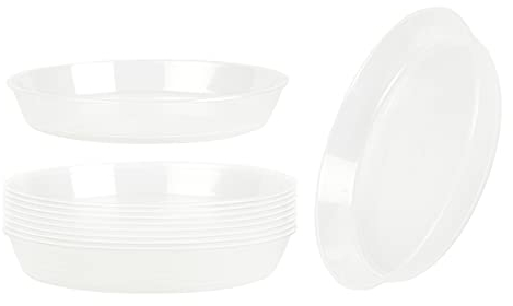 Garronda Soucoupes pour Pots Horticulture Ronds GD-0026 (10 Pièces Transparent, ⌀ 12cm H 1,8cm)