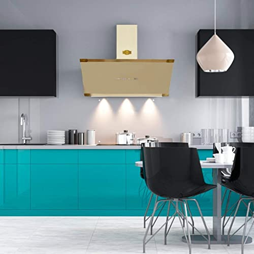 Kaiser AT 9445 ElfAD+Kit de circulation d'air. Hotte murale 90 cm, tête libre, verre, 1250m³/h, hotte d'évacuation, ouverture électrique, lauréat du German Brand Award 2018