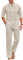 COOFANDY 2-teiliges Herren-Set, Baumwolle, lässig, langärmelig, kubanisches Henley-Shirt und lockere Hose, Strandurlaub-Outfits, Beige, Medium