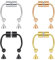NIUSIMAN 16G Fake Septum,4 Stück Fake Nasenpiercing Magnet Septum Piercing Schwarz Chirurgenstahl Septum Clip Clicker Piercing Reifen mit Perlenclip Nasenring Faux Nicht durchbohrt Faux Nasenpiercing