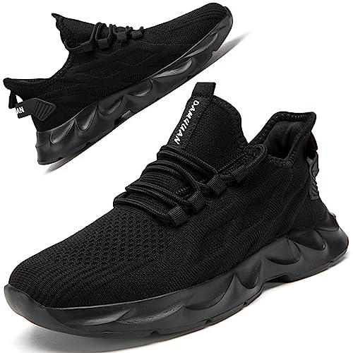 ZGPWZWL Sneaker Damen Schuhe Turnschuhe Atmungsaktiv Sportschuhe Leichtgewichts Walkingschuhe Freizeitschuhe Laufschuhe Straßenlaufschuhe,Schwarz EU 38