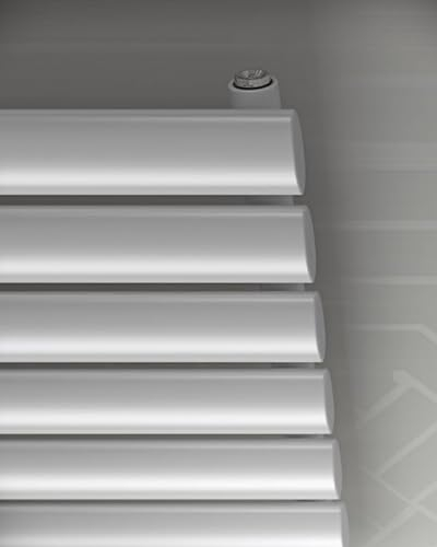 Ximax Raumheizkörper Fortuna Horizontal Weiß RAL 9003 - ein eleganter und unaufdringlicher Designheizkörper mit Ovalprofilen in horizontaler Ausführung (584 mm x 1200 mm)
