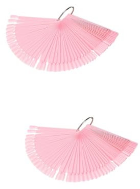 FRCOLOR 2packs Fan Shaped Nail Polish Display Practice Sticks Easy to Use Nail Art Display Boards for Beginners and Professionals