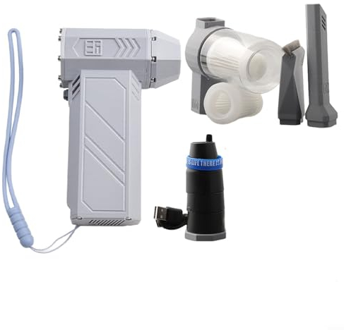Oceanlend Ventilatore a getto violento, turbo con cavo USB, per tastiere, fotocamere, divani, piante, 110000 giri/min, ricarica rapida 15 W