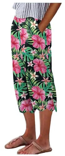 Regular Fit Pants LäSsige Sommerhose Damen Leicht Palazzo Hose Stylische Weite Hose Damen Sommer Mit Kordelzug Freizeithose Damen Schuhe Sommer Leinenhose Damen Weiß Kurz Damen Hosen Trachtenhosen