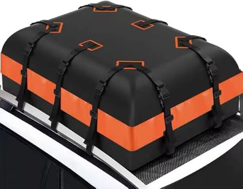 Auto Dachbox für Maxure Outdoor Auto abdeckplane, 500D 17 Kubikfuß/500 Liter Wasserdicht Dachtasche Auto Dachkoffer mit Antirutschmatte Faltbar Autodachtasche