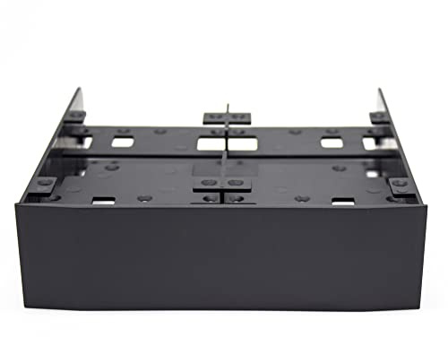 Masyrt Einbaurahmen, Einbaurahmen für 2X 2,5 Zoll HDD/SSD und 1x 3,5 Zoll HDD Laufwerke auf 5,25 Zoll Schacht, 5,25 Frontplattenadapter, Anti-Vibration, Frontplatte,