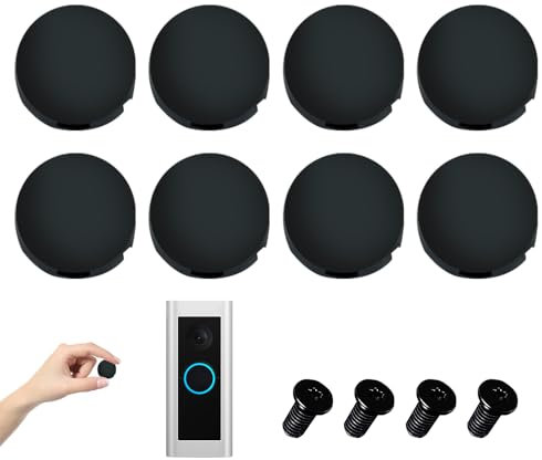WDKXCN Ring Doorbell Button Replacement, Ring Doorbell Cover Replacement, Ring Doorbell Pro Replacement Compatible with Doorbell Pro, Ring Doorbell Accessories with 8 Buttons / 4 Screws