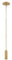 LED Hängeleuchte schmal D: 12,7 cm H: max. 1 m verstellbar in Messing Antik warmweißes Licht 3000 K Modern Metall Hängelampe Esstisch Tresen