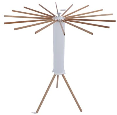 Ejoyous Wäscheständer Holz, Faltbar Platzsparend Turm Drying Rack Ausziehbar für Balkon Schlafzimmer Haushalt 121 x 112 x 112 cm