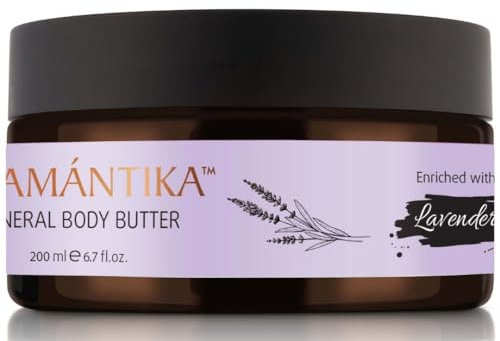 SEAMANTIKA - Mineral-Körperbutter mit Lavendel - Intensive Feuchtigkeit und Beruhigung - Für trockene und sensible Haut - Angereichert mit Sheabutter - Ohne Parabene, Sulfate, Mineralöle - 250 ml