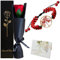 Rose Éternelle Rouge avec Tige - Fleur Préservée et Stabilisée,Un Vraie Petit Bouquet de Roses Cadeau Femme pour Saint-Valentin, Fête des Mères,Noël - Idée Cadeau pour Maman,Épouse, Petite Amie