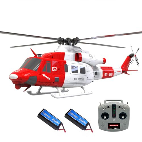 BAUPLAY UH-1Y RC helikopter, 2,4 G 6CH fjärrstyrd helikopter med lidar-plats, militär helikopter leksak, gåva för vuxna – RTF