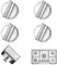 BOXOB 5pz W10594481 Manopole Fornelli a Gas per Whirlpool Gamma Fornelli a Gas, Acciaio Inox Manopole Piano Cottura Sostituiscono WPW10594481 AP6023301 Knob Controllo per WCG97US6DS00 WCG97US0DS00
