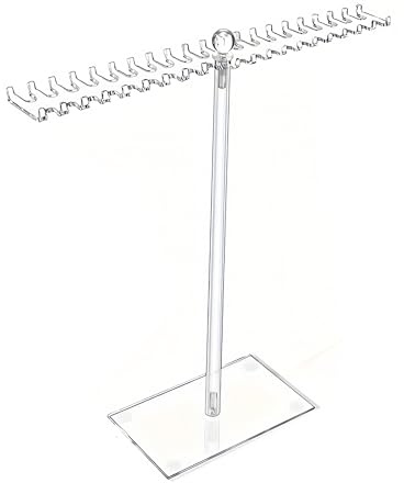1Pcs Jewellery Holder, Transparent Necklace Stand, Acrylic Necklace Display Stand, Two-Way Hanging Hook Jewellery Stand Organizer, Suitable for Necklaces, Pendants, Bracelets, and Rings