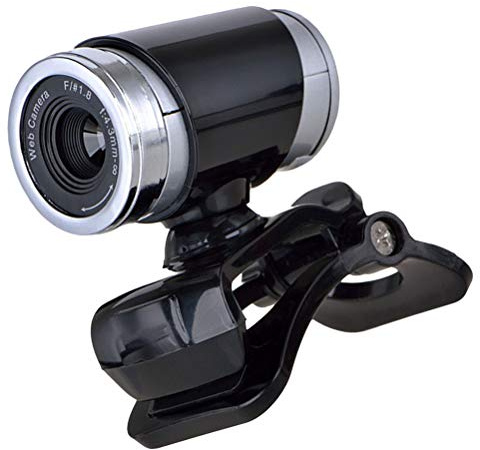 jojofuny Webcam HD 720p USB avec Microphone Intégré Bruit, Caméra de Bureau Noire pour Cours en Ligne, Streaming et Visioconférence sur PC et Ordinateur Portable