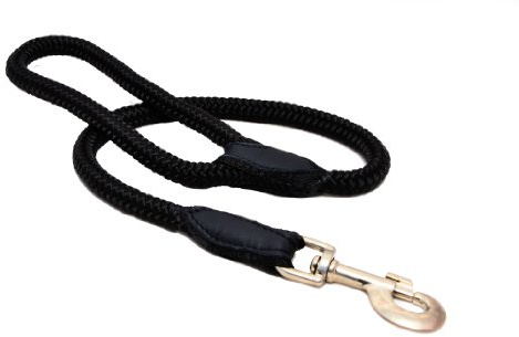Zooleszcz BLACK SHORT STRONG ROPE Dog Lead 27 (70cm) LONG (14mm thick)