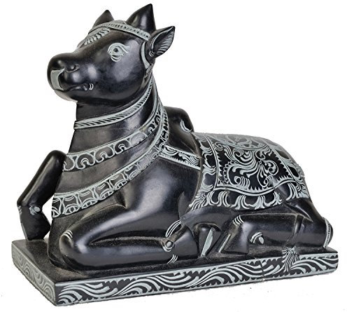 Exotic India Nandi - The Symbol of Dharma - Stone Statue from Mahabalipuram