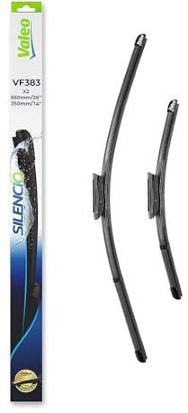 VALEO Silencio Escobilla - VF383 - Kit de Alto Rendimiento, Visibilidad Superior en Carretera, Fácil Instalación, Hojas Planas Originales de 650mm/350mm - Delanteras - Juego de 2 Escobillas - 574703