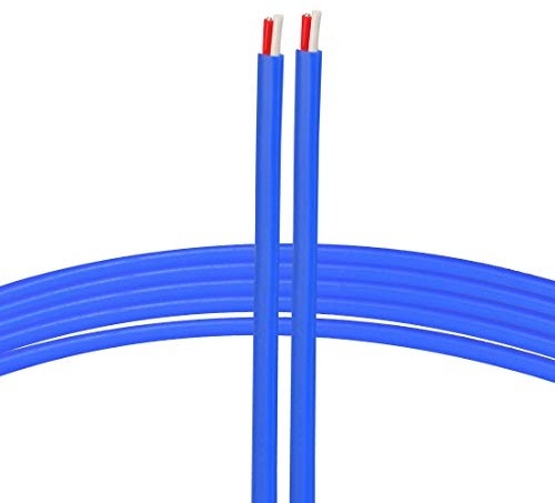 sourcing map K Typ Thermoelement Kabel 2x0,5mm Gestrandet Blau PTFE Extension Kabel 2 Meter de