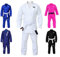 G4 VISION BJJ Gi Herren Kinder Brazilian Jiu Jitsu Anzug Jujitsu Erwachsene Uniform Jugend Blau Schwarz Weiß (Weiß, A3)