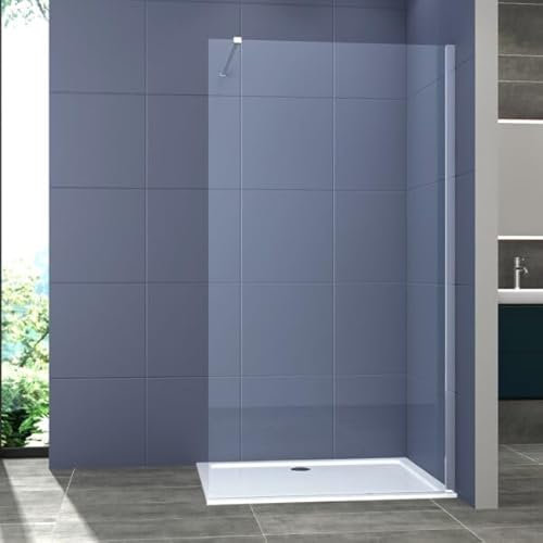 Parete doccia box doccia 80 cm walk in altezza 200 cm, profilo in alluminio cristallo trasparente temperato anticalcare 8 mm 80 cm (78/80)