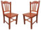 Sedia SILVANA in legno massello con seduta in legno SET DA 2 (Set 2, Ciliegio)
