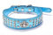 haoyueer Hundehalsband mit Strasssteinen, Krone, Strasssteinen, Schmuck, Kristall, PU-Leder, Haustier, Hund, Katze, Welpenhalsband, Größe M, Blau
