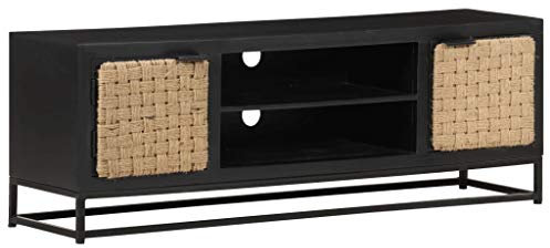 SKM Meuble TV 120x30x40 cm Bois Massif de Manguier-496