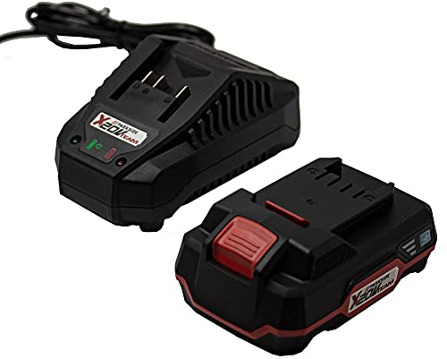 Parkside - Batteria agli ioni di litio, 20 V, 2,0 Ah, Pap 20 B1, indicatore di carica per dispositivi e utensili Parkside con cavo di ricarica 21,5 V, 2,4 A, caricabatterie PLG 20 C1 (batteria