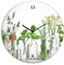 ARTLAND Wanddeko Wanduhr ohne Tickgeräusche Glas Funkuhr Ø 30 cm Rund Lautlos Küche Kräuter Gewürze Skandinavisch Landhausstil H9KE