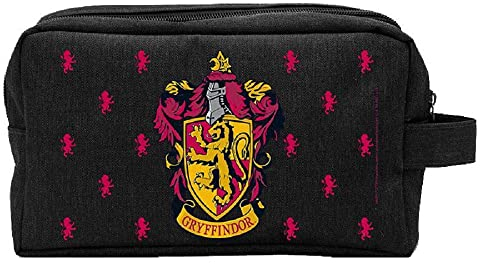 Abysse Corp - Gryffindor Waschtasche - Kulturbeutel - Haus Wappen Logo - Rot - Kosmetikkoffer für Mädchen - Reißverschluss - Kunststoff - Sauber - Reise/unterwegs Make-up Aufbewahrung
